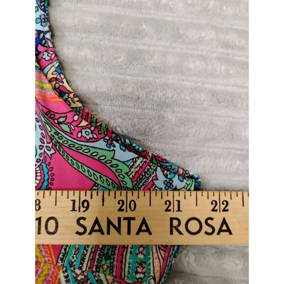 Tommy Hilfiger Vibrant Multicolor Paisley Print Sleeveless Shift Dress Size 16 - Picture 7 of 10